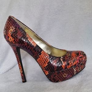 Bakers Snakeskin Platform Heels